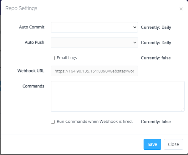 The first step is the configure. Here on this option, you can do some configurations.